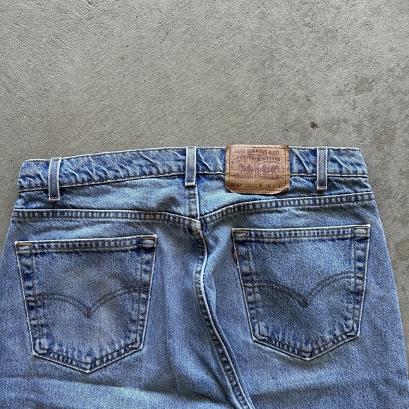 Vintage 90s Levi's 505 Jeans Size 36x30 Blue Regular Fit Straight Leg Light Wash - Picture 5 of 9